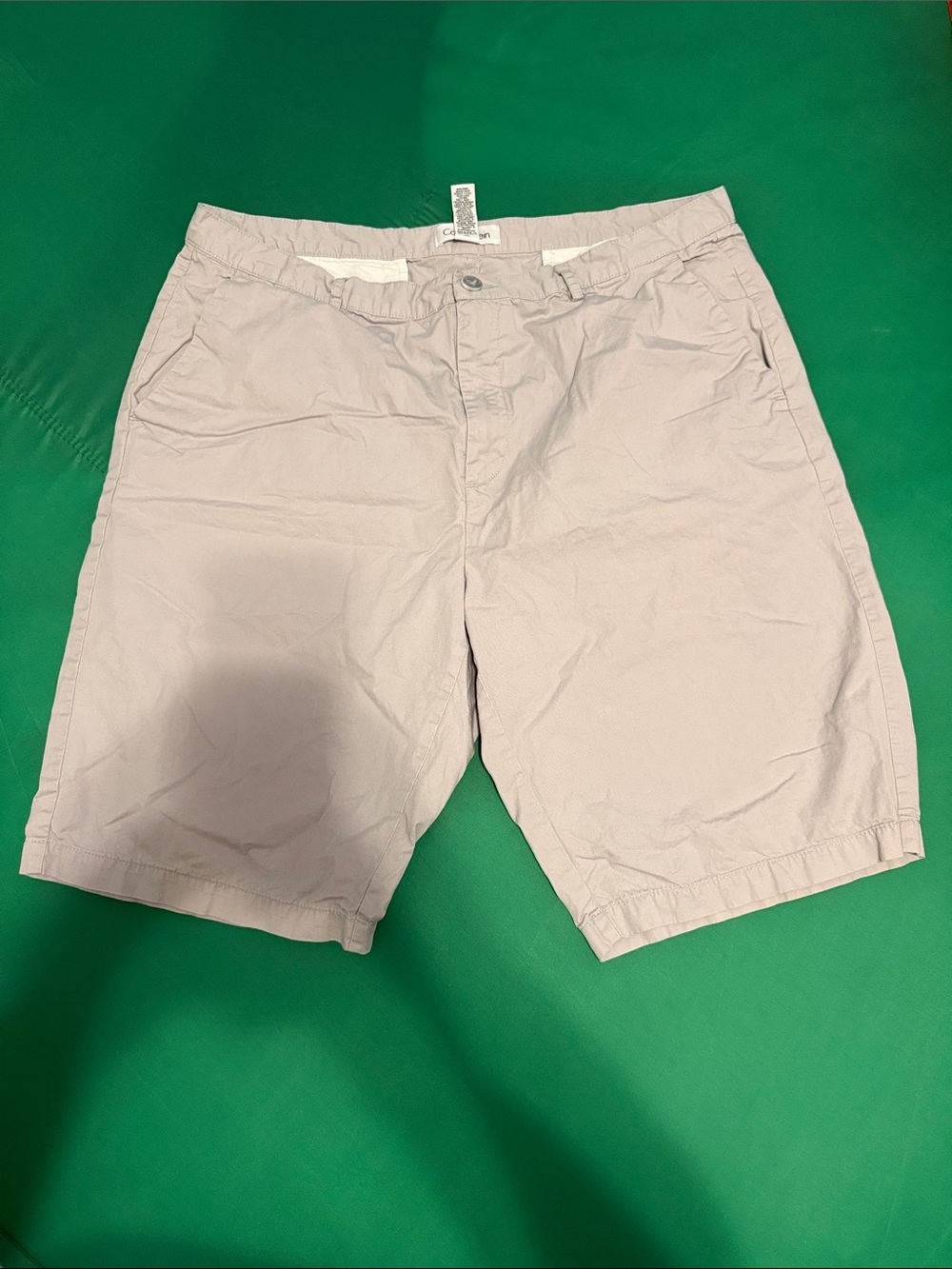 Calvin Klein Men's Light Taupe Flat-Front Shorts